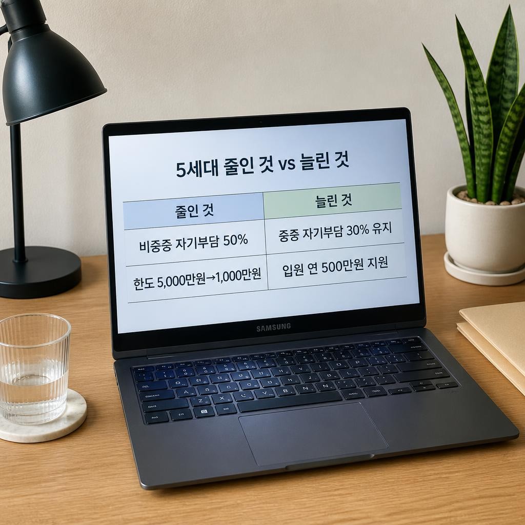 5세대가 줄인 것과 늘린 것을 알아야 계산이 섭니다