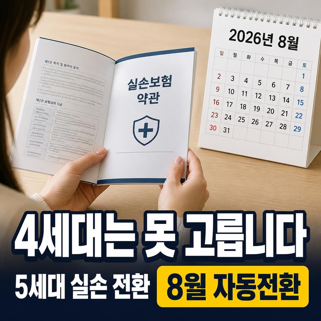 5세대 실손보험 전환 시기, 4세대는 골라서 갈아타는 게 아닙니다
