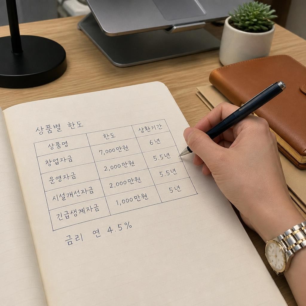 얼마까지, 몇 퍼센트로 — 상품별 한도