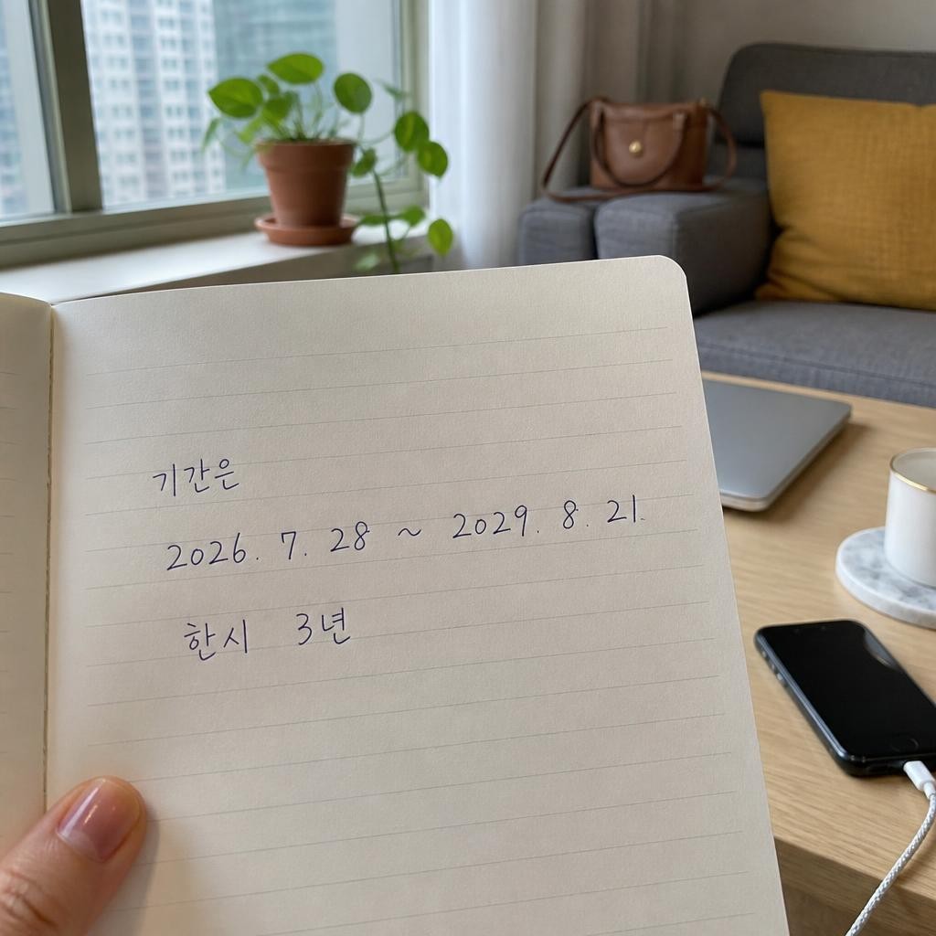 3년 한시 제도입니다 — 그래도 지금 등록해두는 게 답