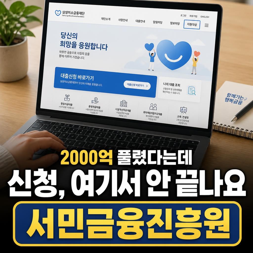 삼성미소금융재단 홈페이지, 대출 신청은 여기서 끝나지 않습니다