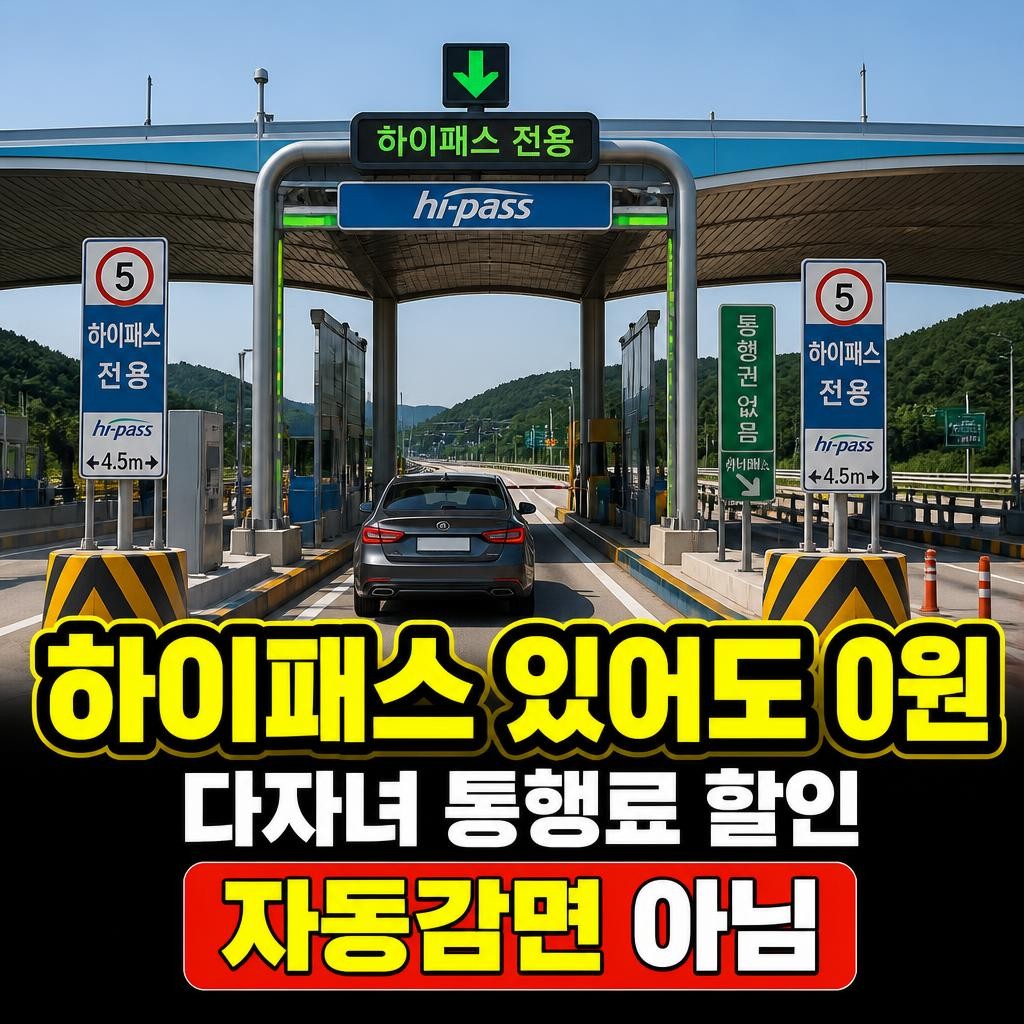 한국도로공사 다자녀 등록 사이트, 하이패스 있어도 자동 할인은 아닙니다