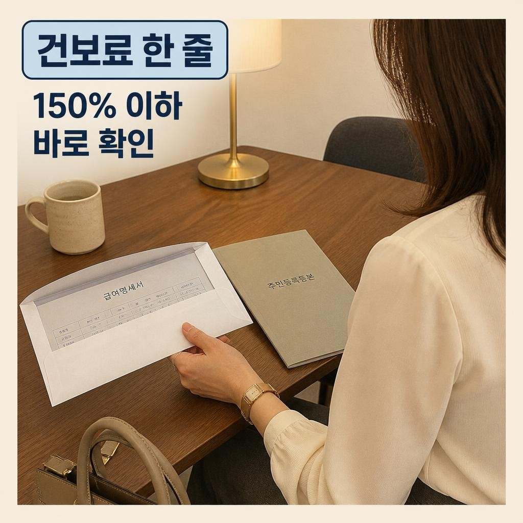 건강보험료 한 줄로 확인하는 중위소득 150% 이하 기준