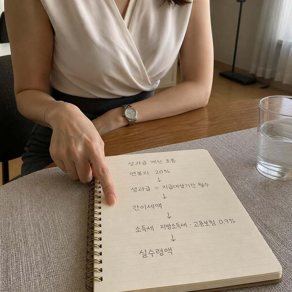 성과급 세금으로 그 달 빠지는 건 소득세·지방소득세·고용보험 0.9%