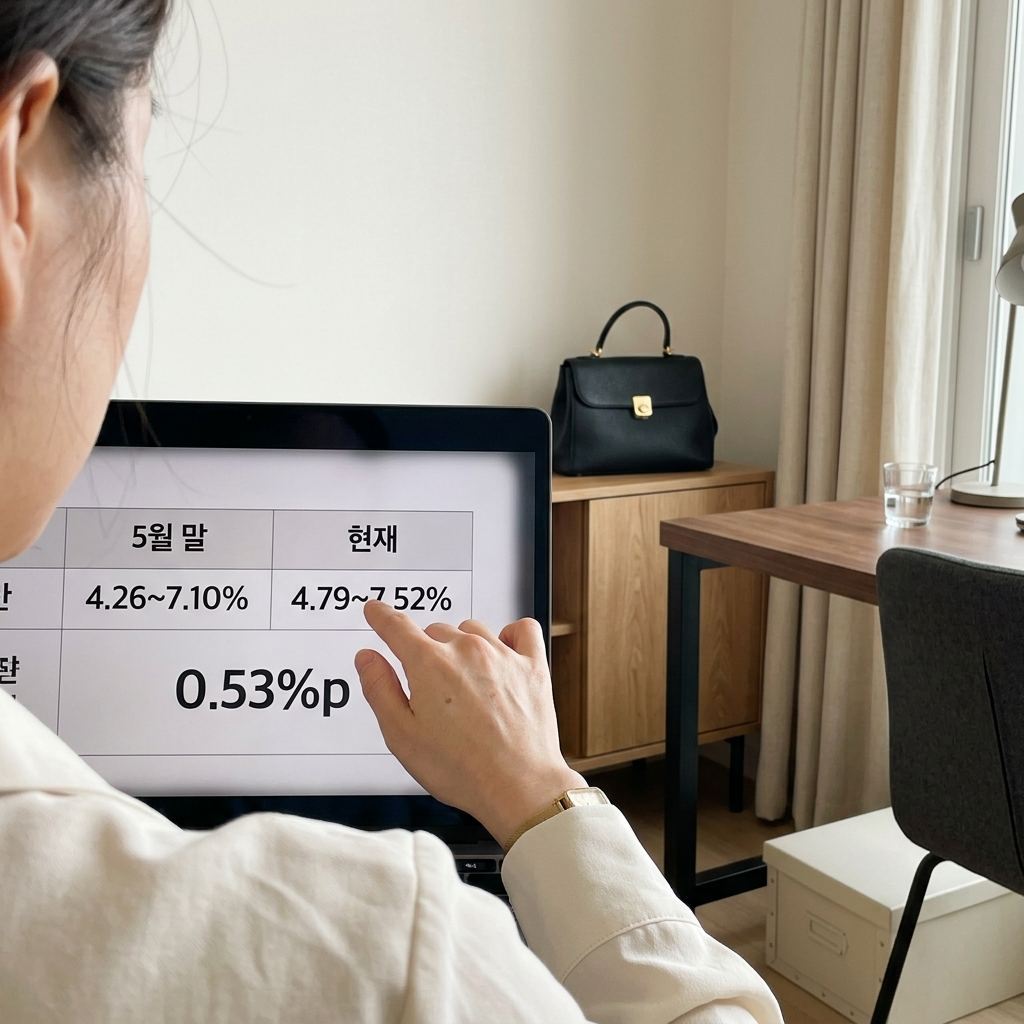 기준금리 0.25%p인데 주담대 하단은 0.53%p