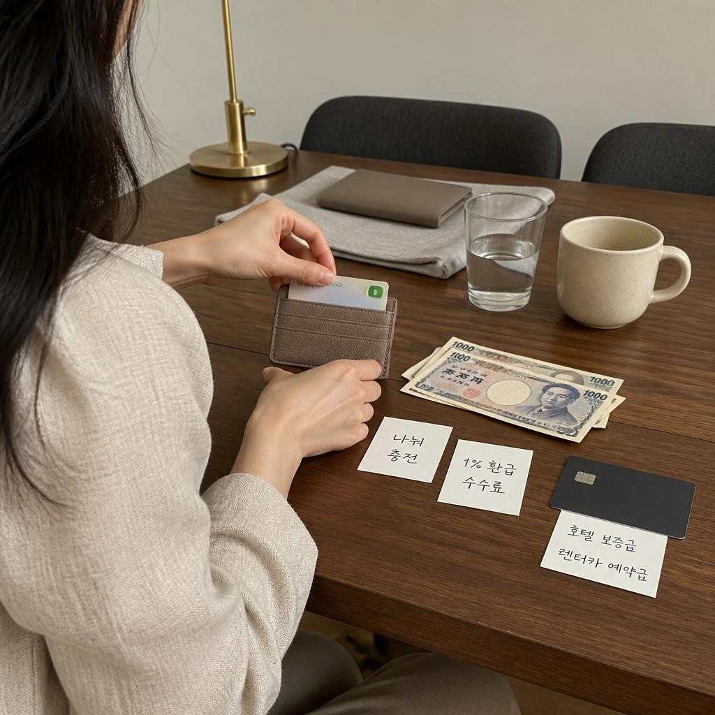 트래블카드는 나눠 충전, 남은 엔화 환급 수수료 1%