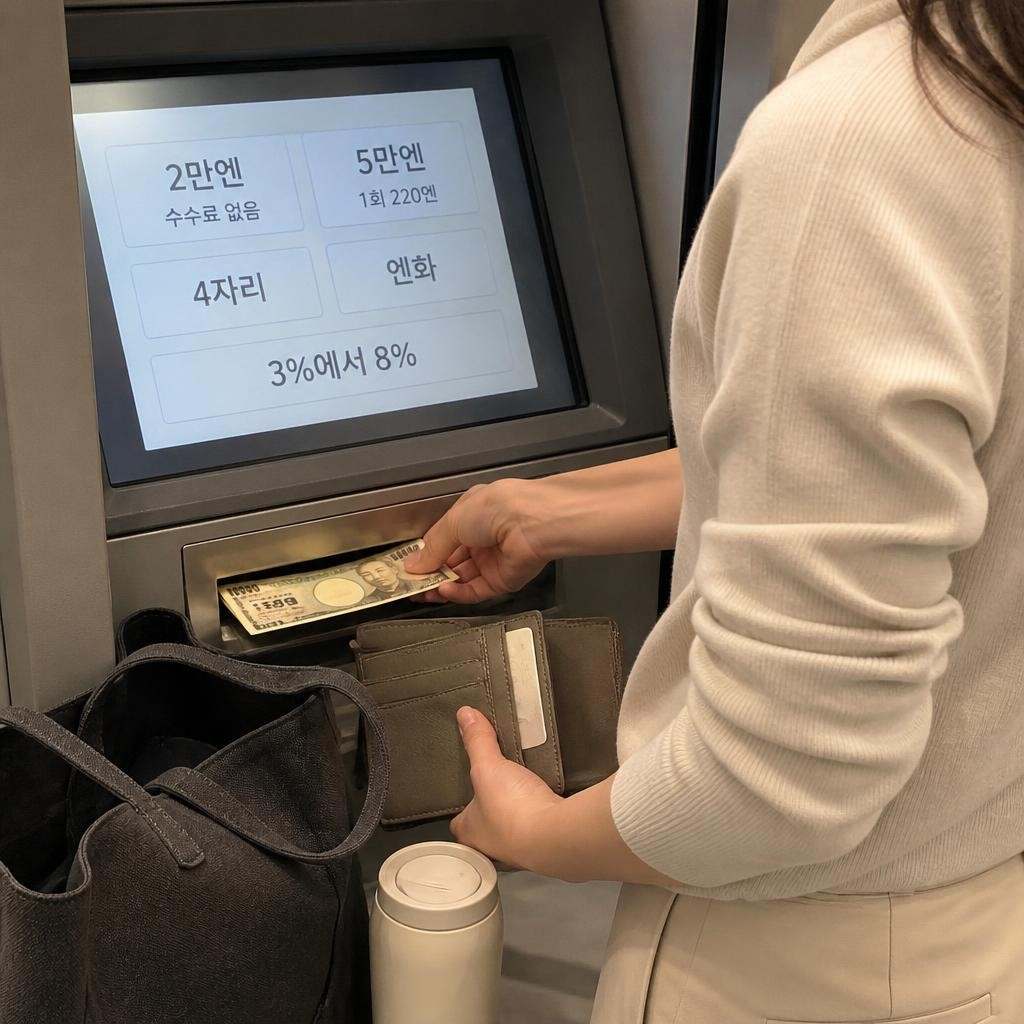 세븐일레븐 ATM에서 2만엔씩, 유초은행은 1회 220엔