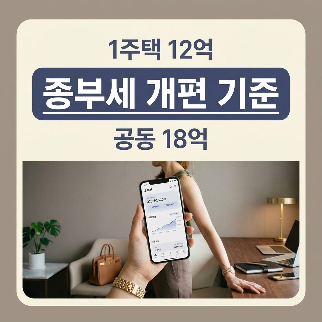 종부세 기준, 공시가격 12억과 공동명의 18억부터 개편안까지