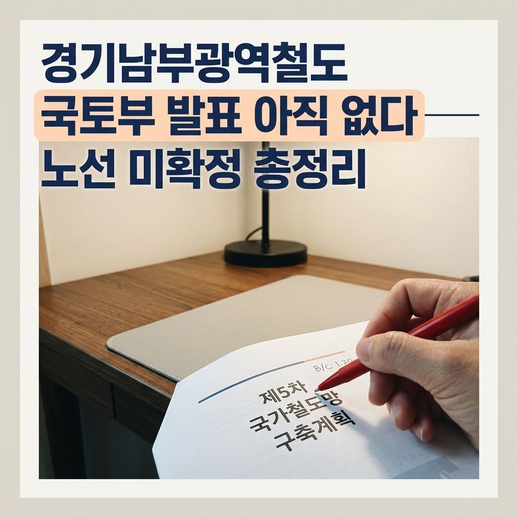 경기남부광역철도 발표 총정리, 노선은 아직 확정이 아니다