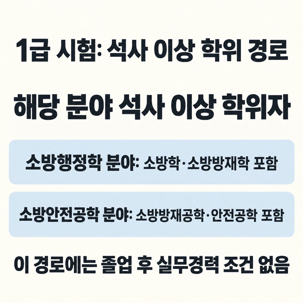 관련 학과 졸업자는 전공과 졸업 후 경력을 함께 본다