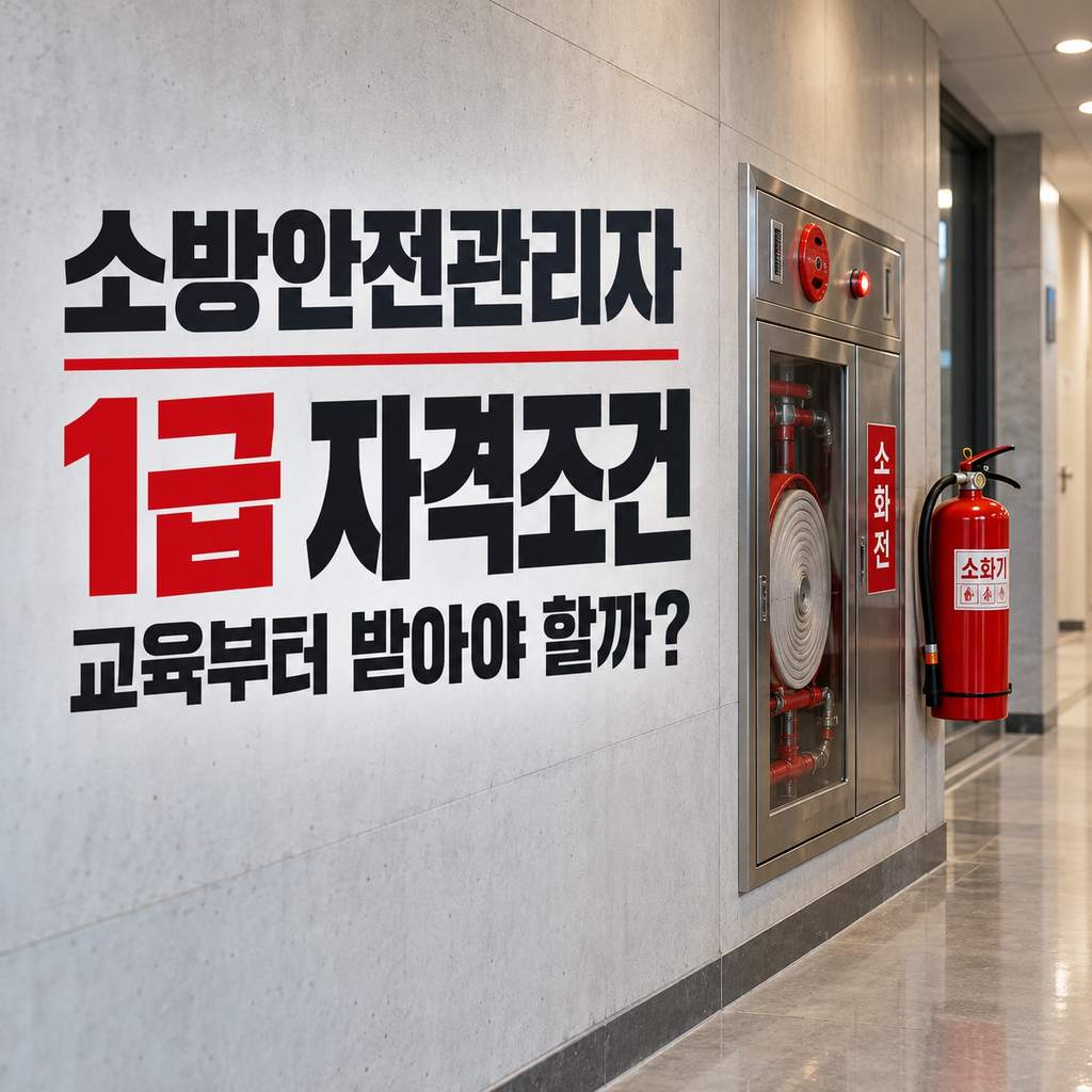 소방안전관리자 1급 자격조건, 교육이 필요한 경우와 바로 시험 보는 경우