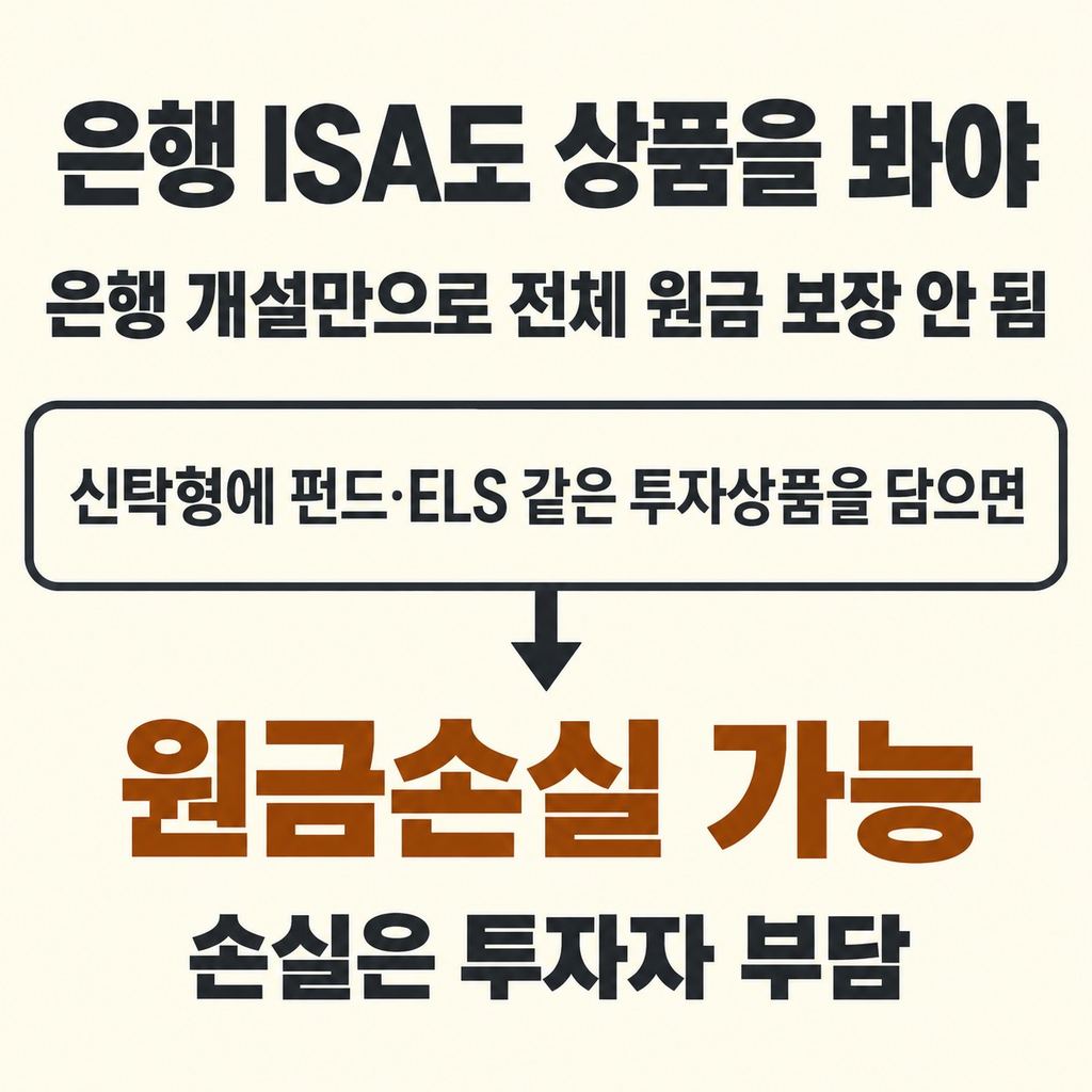은행 계좌라도 담은 상품에 따라 손실이 난다