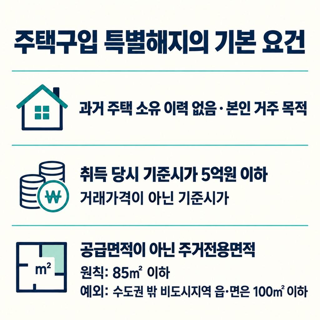 첫 집이라도 가격과 면적 조건이 있다