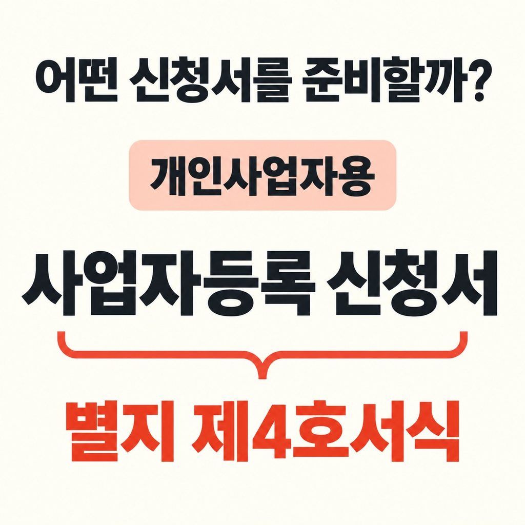 개인사업자용 신청서부터 준비한다