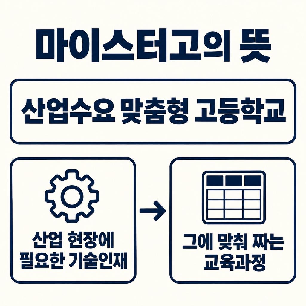 마이스터고는 산업수요 맞춤형 고등학교다