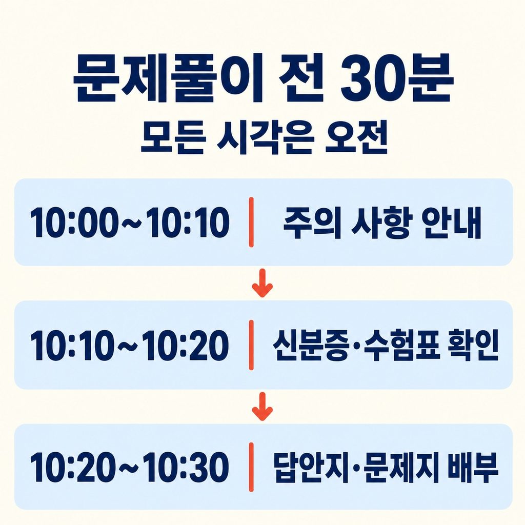 오전 10시부터 준비 절차가 시작된다