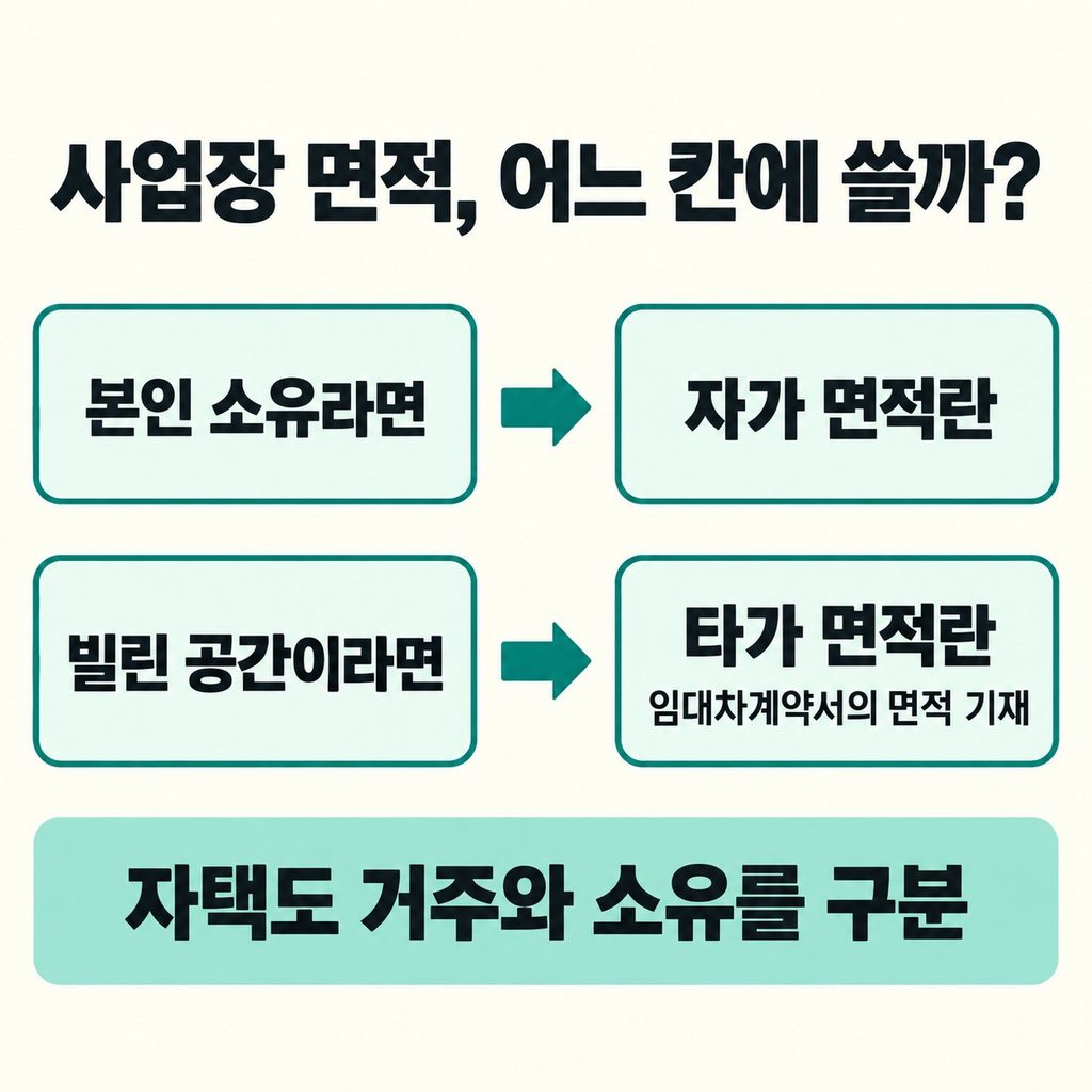 사업장 정보는 계약서와 맞춰 쓴다