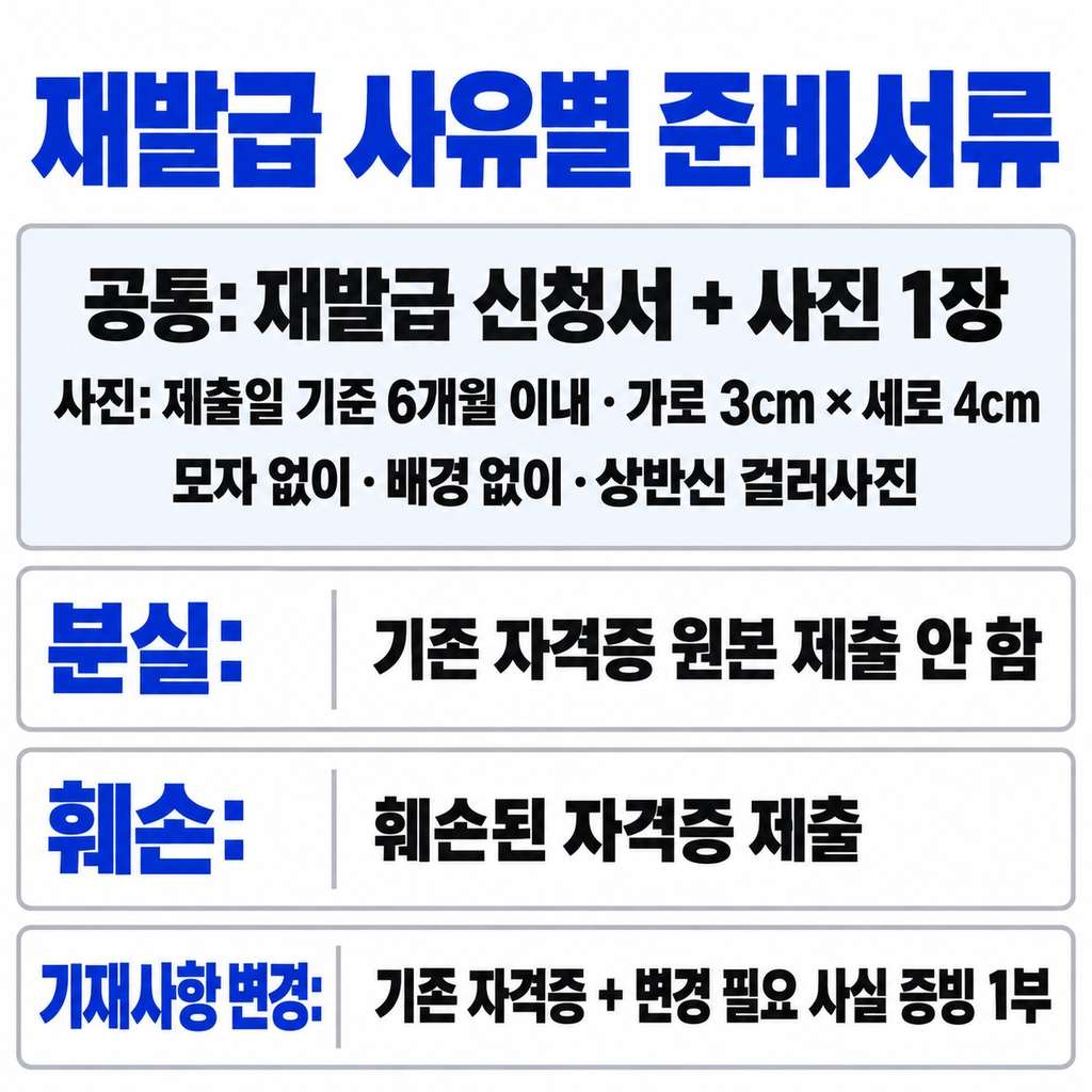 잃어버렸는지, 훼손됐는지에 따라 서류가 달라진다