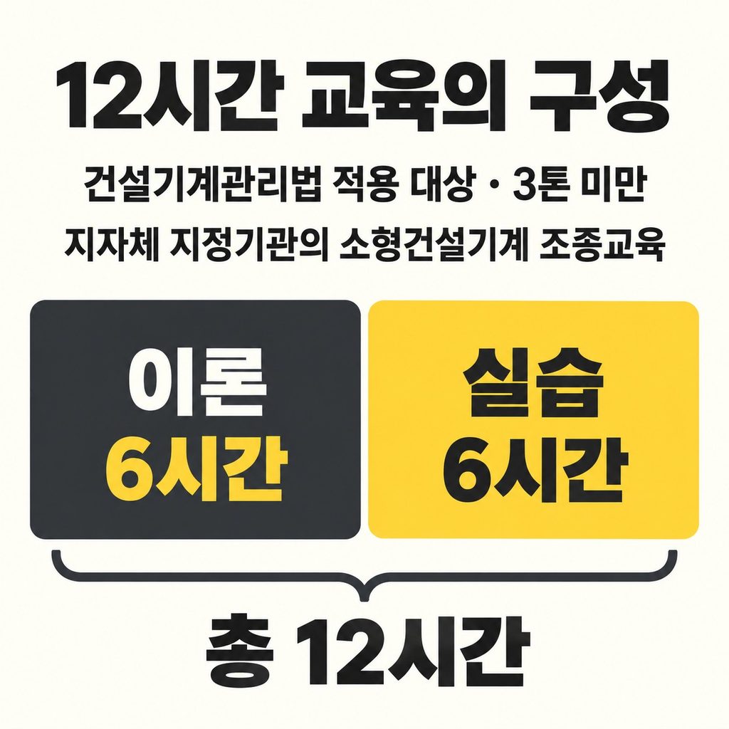 3톤 미만은 12시간 교육을 통한 경로가 있다