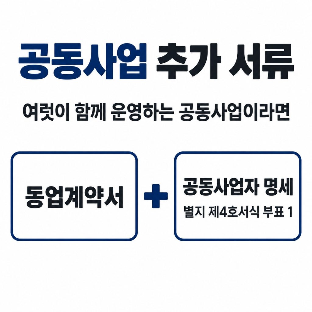 인허가 업종과 공동사업은 추가 서류를 챙긴다