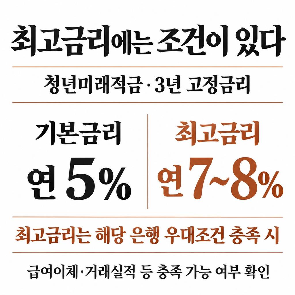 최고금리보다 실제로 채울 수 있는 조건이 중요하다