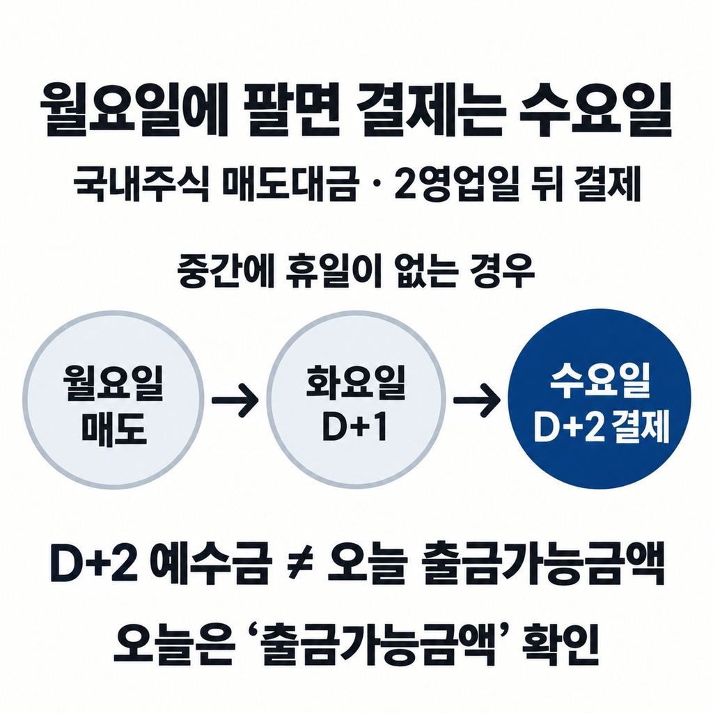 예수금보다 작은 출금가능액