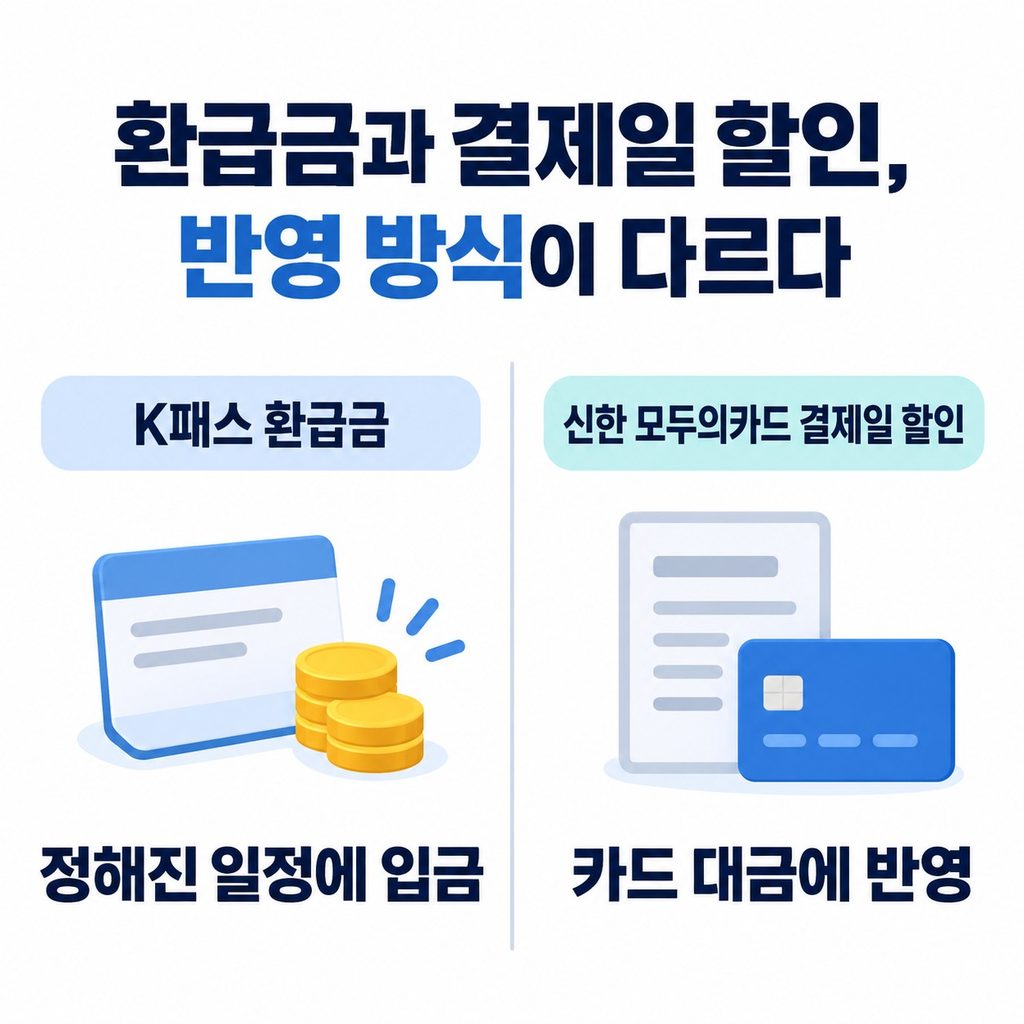 환급금 입금과 카드 결제일 할인은 별개다