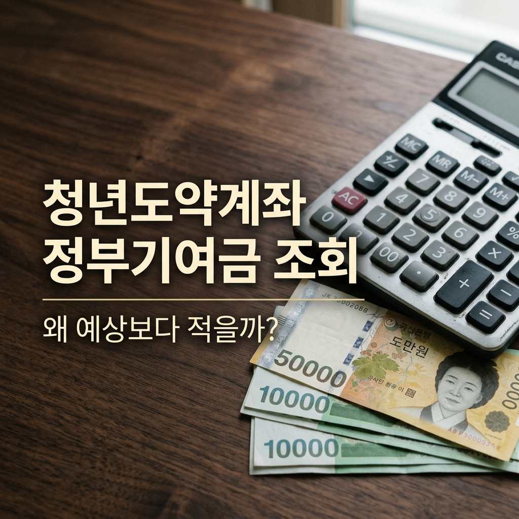 청년도약계좌 정부기여금 조회, 확인처와 예상보다 적게 나온 이유