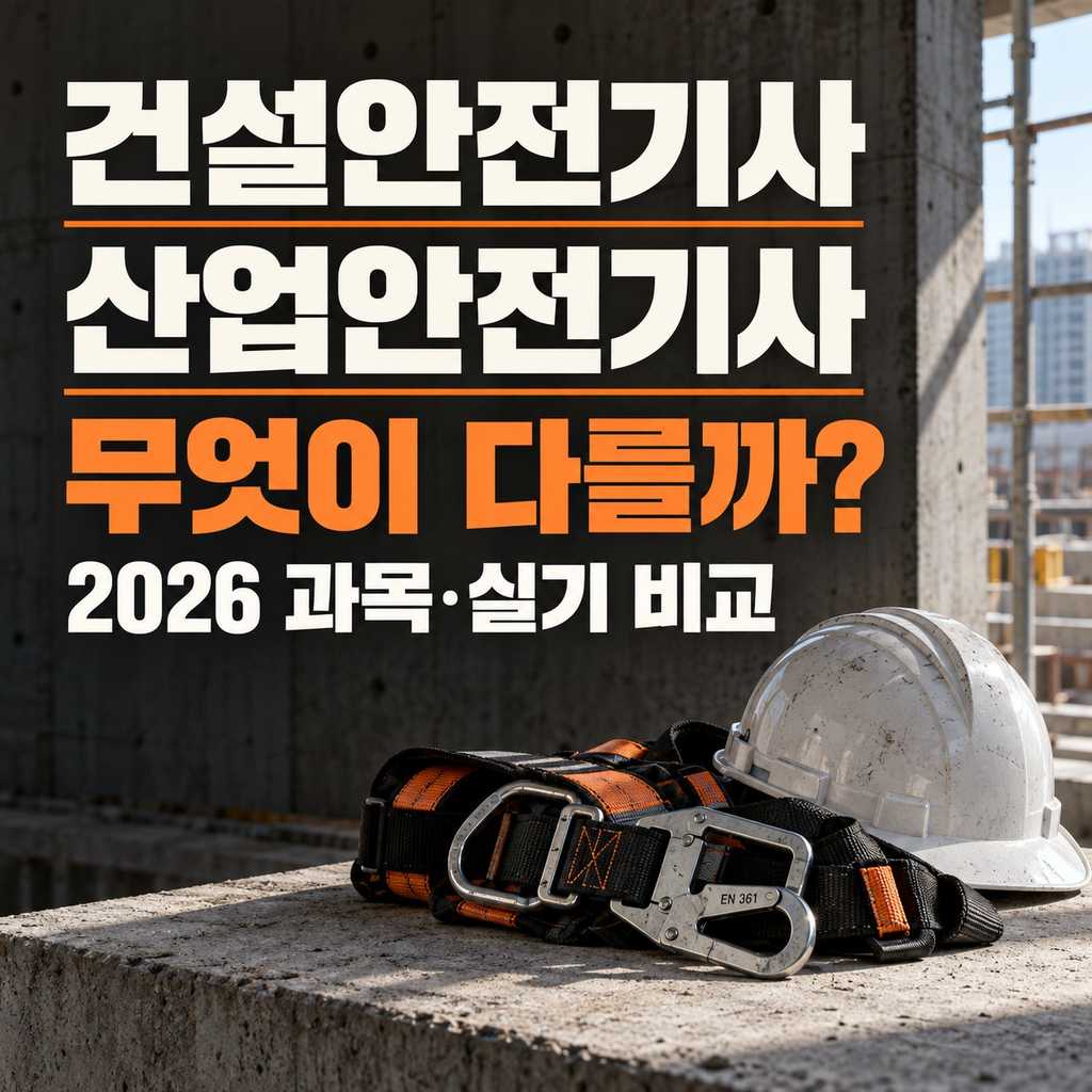 건설안전기사 산업안전기사 차이, 2026년 과목과 실기 비교로 고르는 법