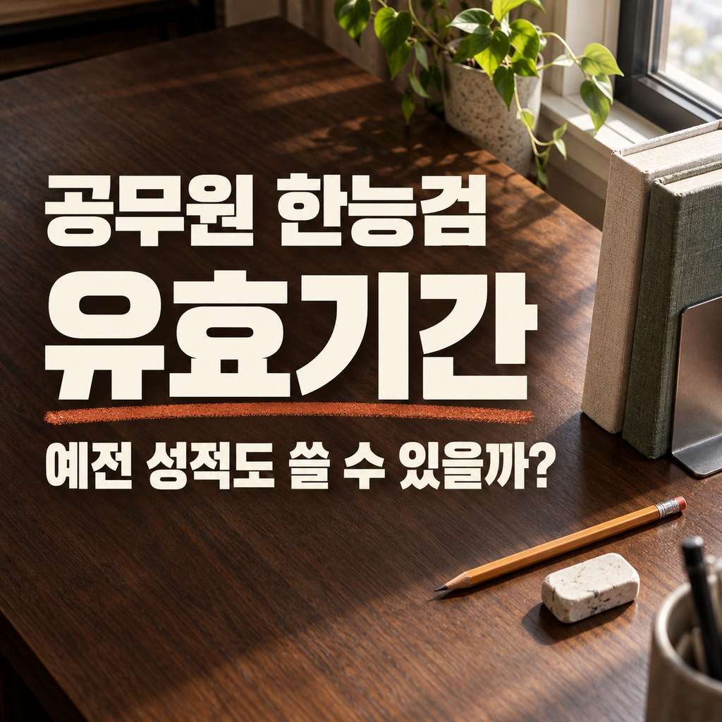 공무원 한능검 유효기간, 예전 성적도 쓸 수 있을까? 5·7급과 2027년 9급 기준