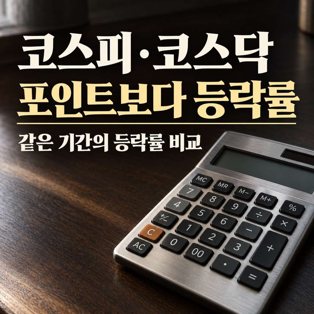 코스피 코스닥 뜻, 지수 숫자보다 등락률을 봐야 하는 이유